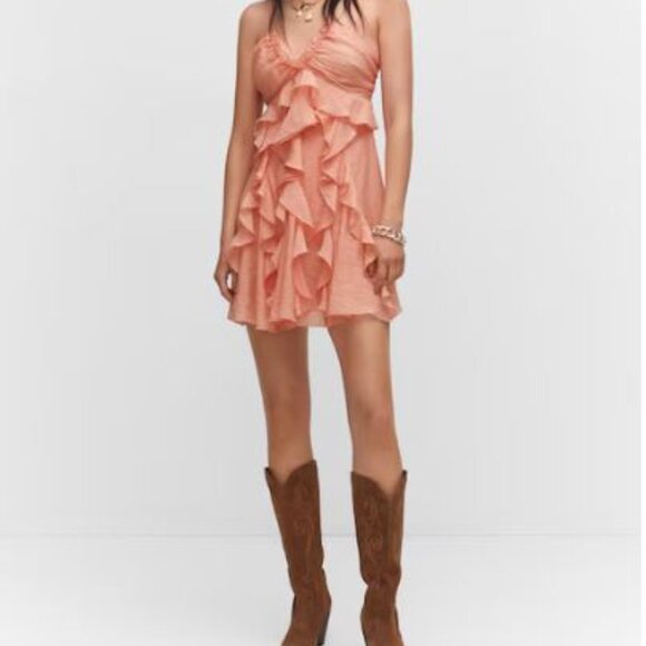 Mango Lyocell ruffle dress - Picture 2 of 8